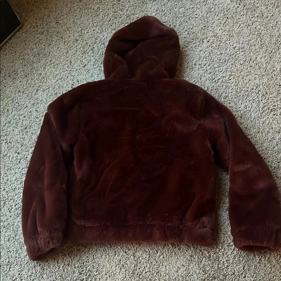 Women's Faux Fur Jacket in Brown - Picture 3 of 4